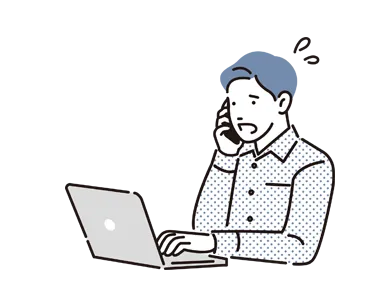 困っている人のイラスト